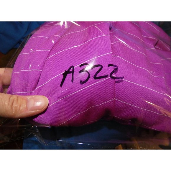 Men's Purple with white stripes Golf Polo, CB  DryTec, XL - Picture 6 of 6